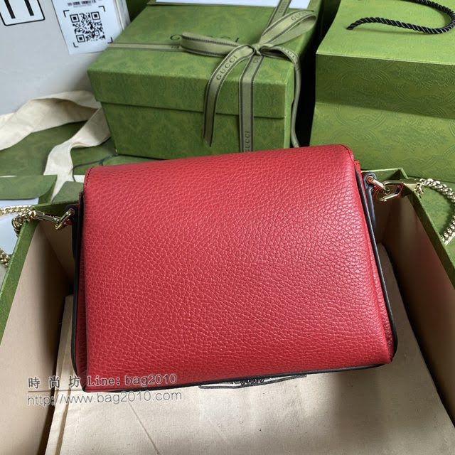 Gucci专柜新款女包, 古驰GG翻盖链条包 Gucci单肩斜挎包 607720  gdj1669